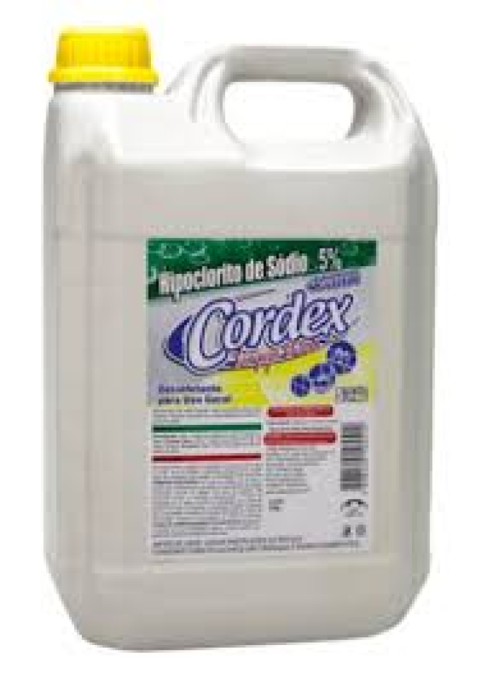 Hipoclorito de Sodio 5% Cordex - 5 litros