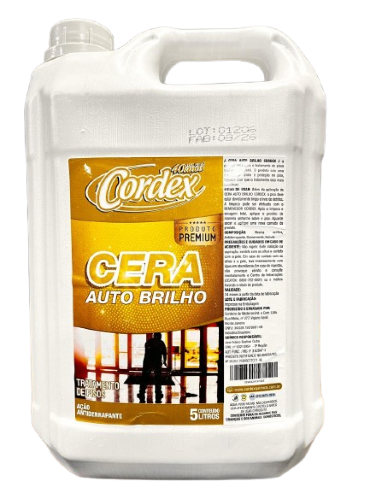 Cera Auto Brilho Brilho Cordex - 5L
