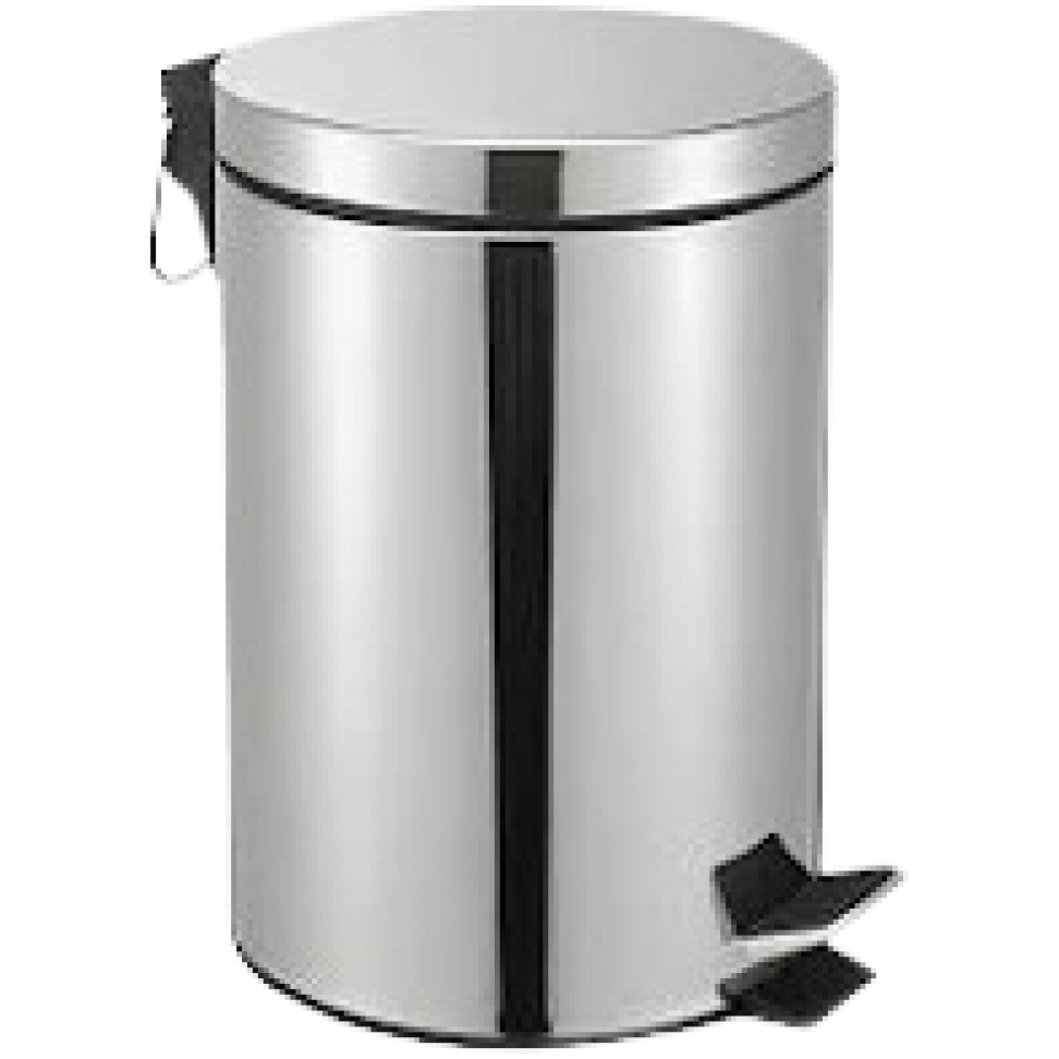Lixeira inox redonda c/pedal 8 litros