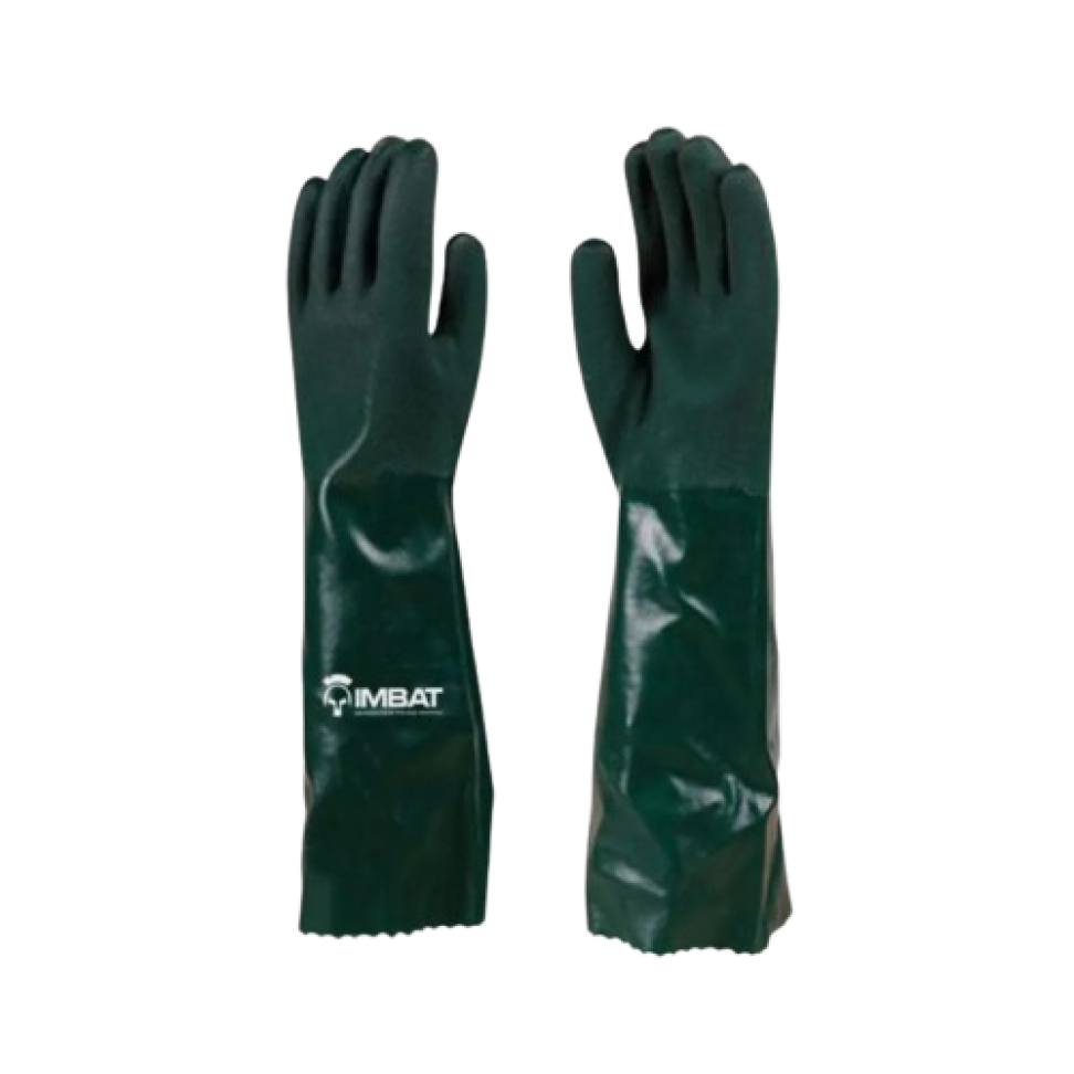 Luva de PVC Verde G Longa Imbat