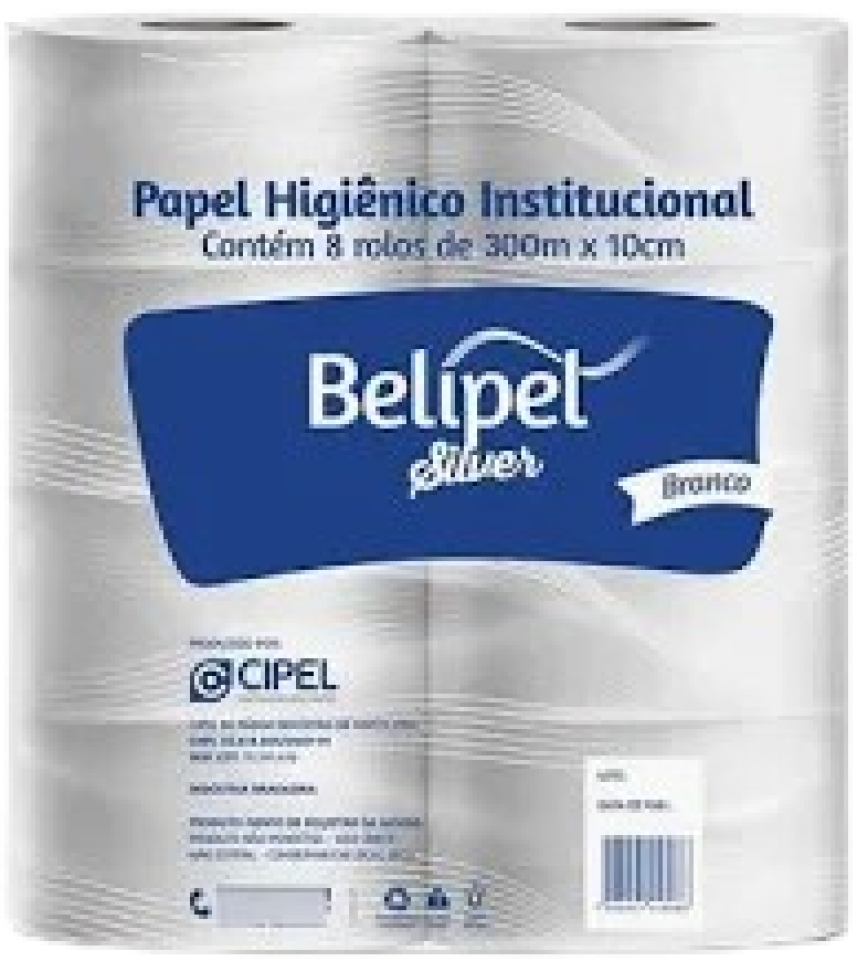 Papel Higiênico Rolao Belipel Silver 8x300m
