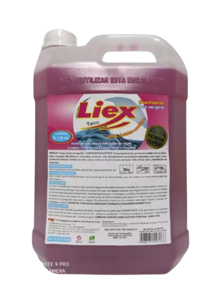 Desinfetante Liex Concentrado Talco Premium 5 litros