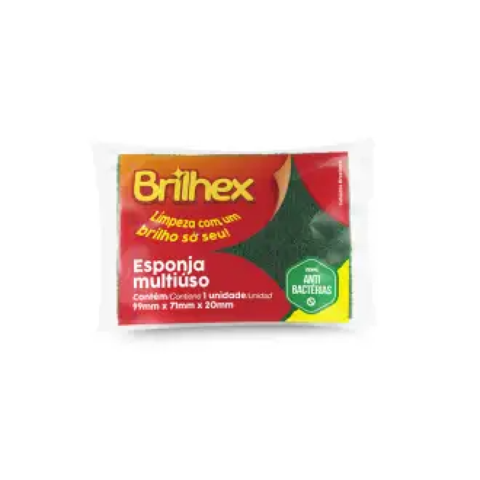 Esponja Brilhex Dupla Face Multiuso