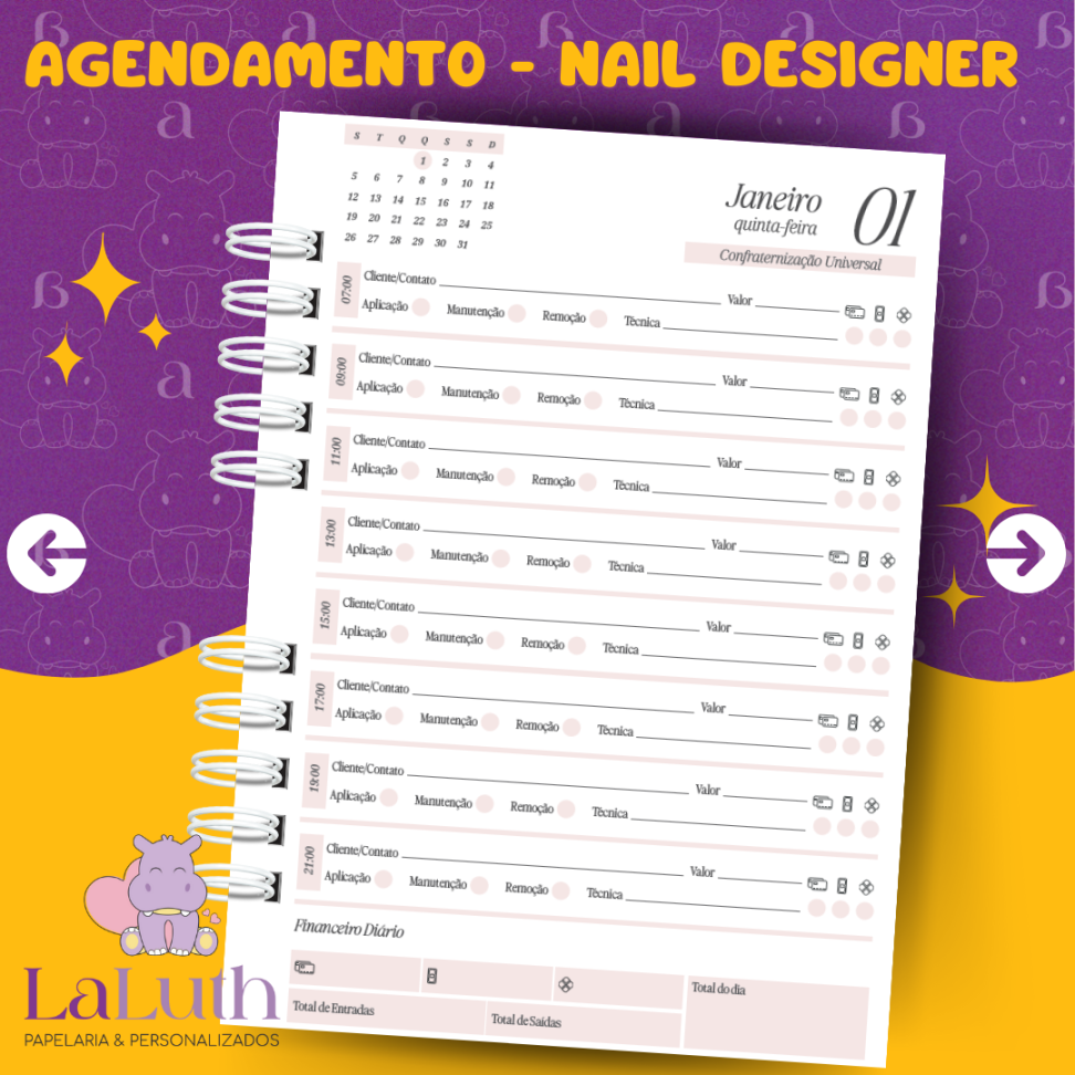 Agendamentos Nail Designer  - 2026