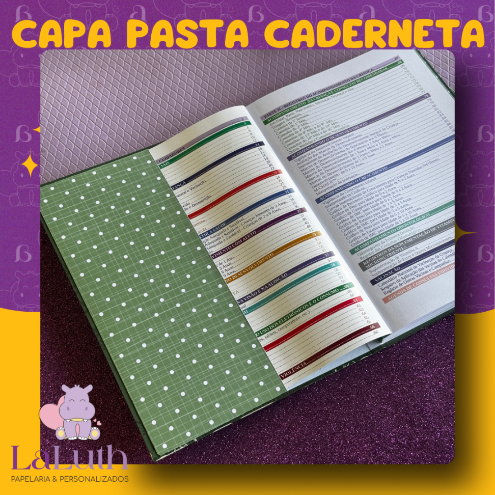 Capa Pasta Caderneta