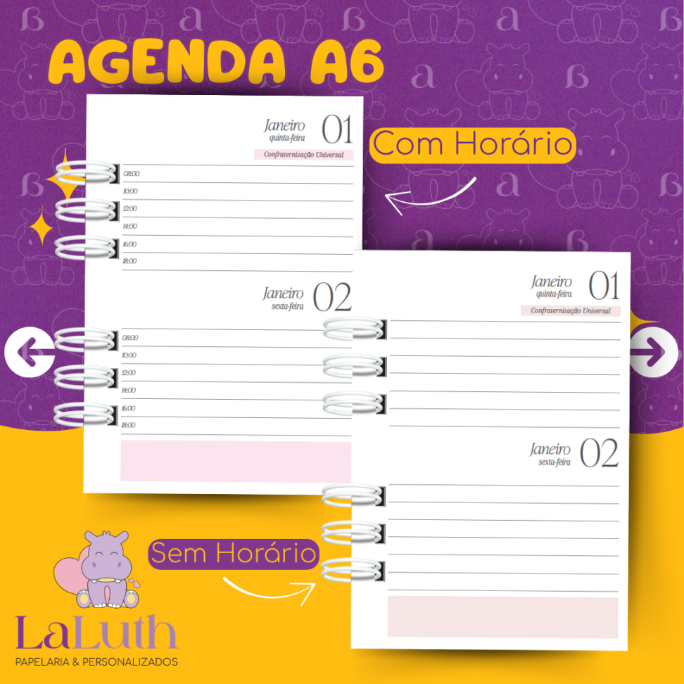 Agenda A6 - 2 Dias por Pág - Standard - #3