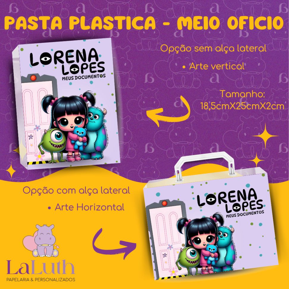 Pasta Plastica Semi Cartonada - Meio oficio