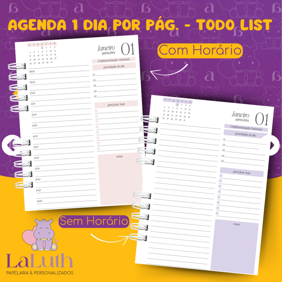 Agenda 1 Dia por Pág. - ToDo List Standard