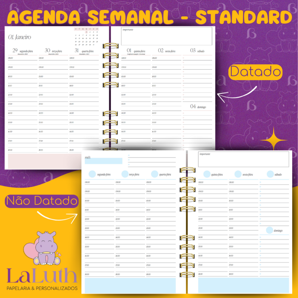 Agenda Semanal 2026 - Standard - #1