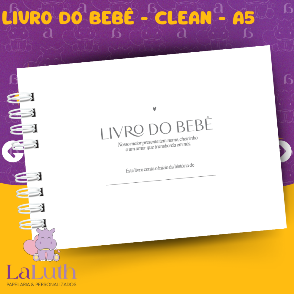 Livro do Bebê - Clean - A5
