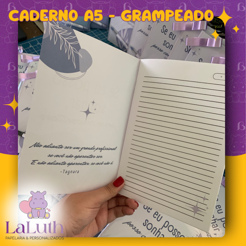 Caderno A5 - Grampeado