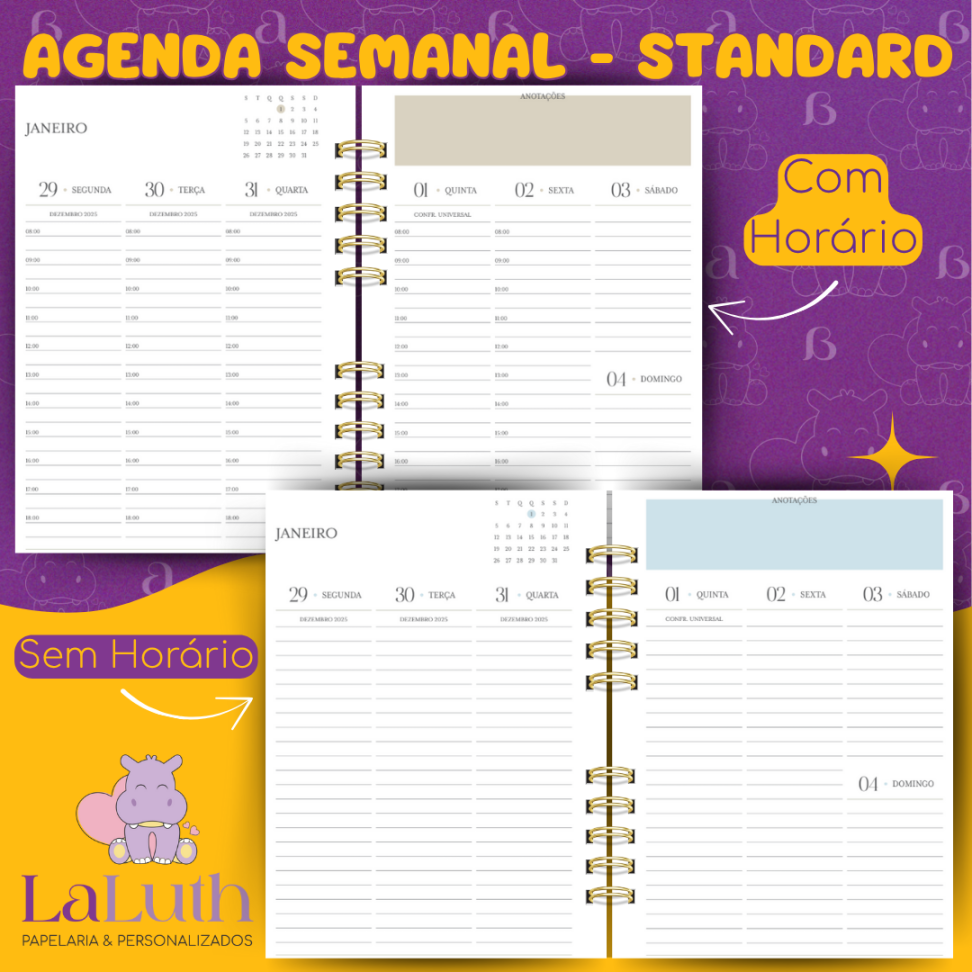 Agenda Semanal 2026 - Equilibrio