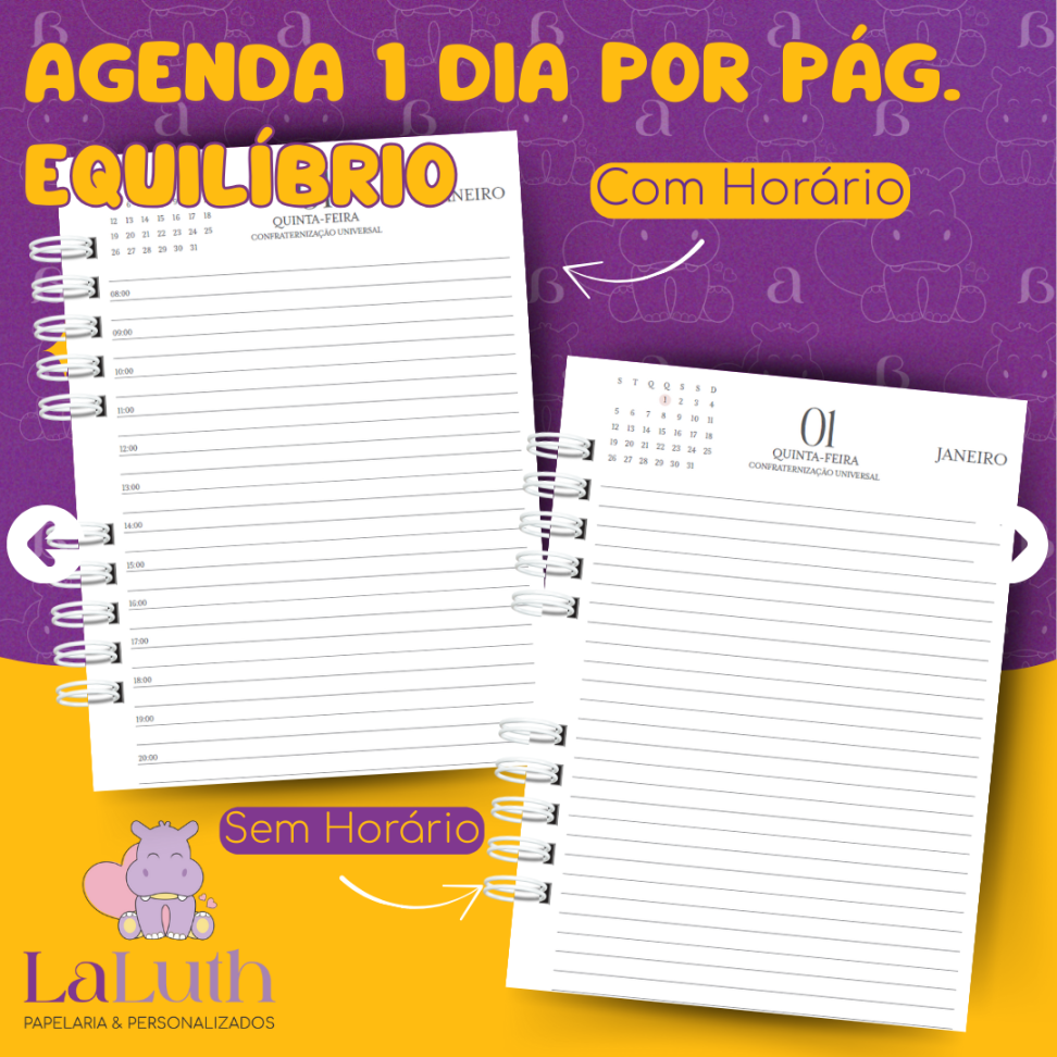 Agenda 1 Dia por Pág. - Equilíbrio - #3