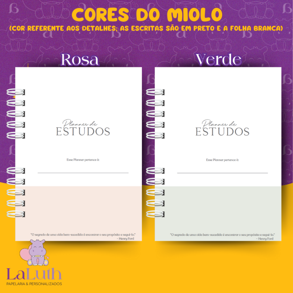 Planner de Estudos - Permanente