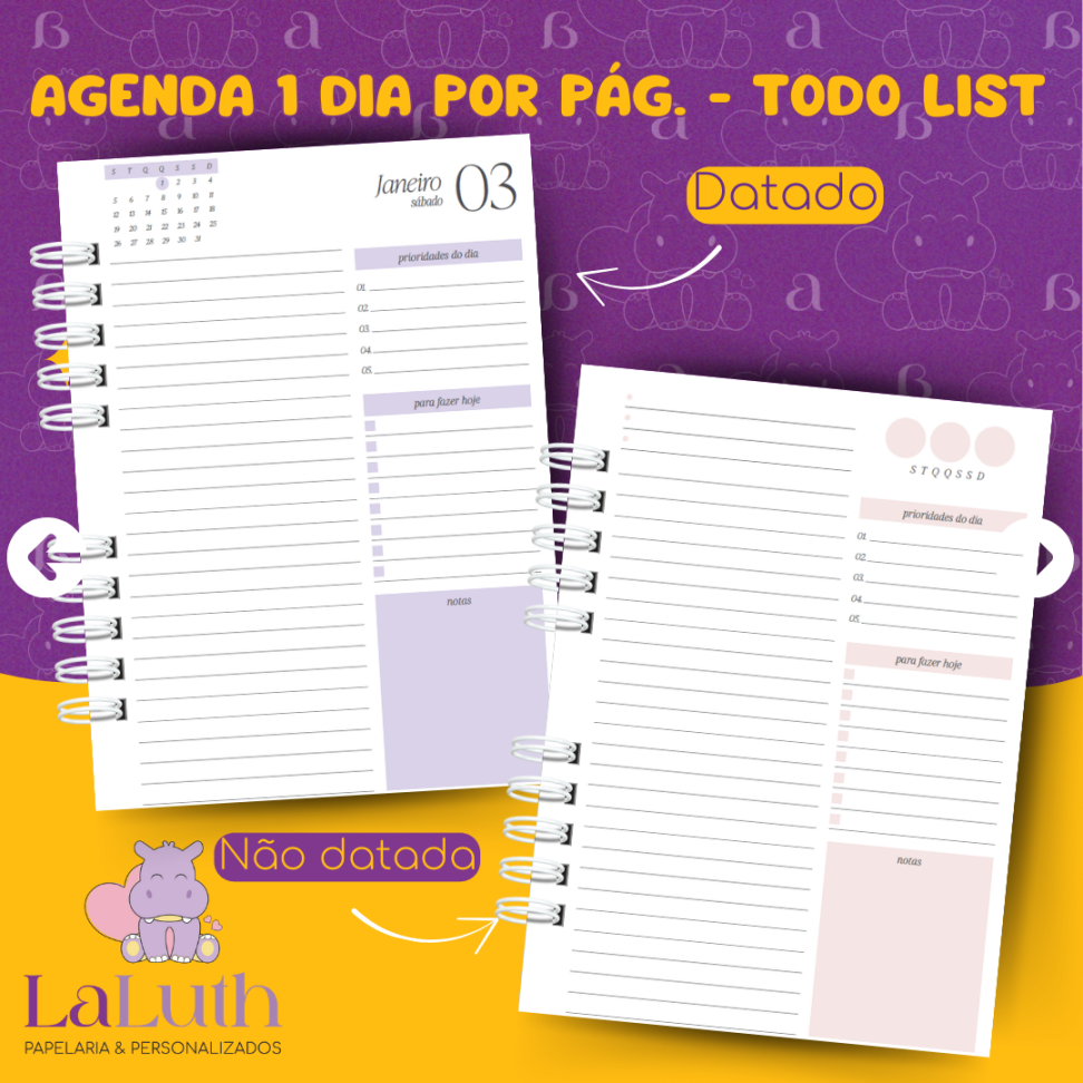 Agenda 1 Dia por Pág. - ToDo List Standard - #3