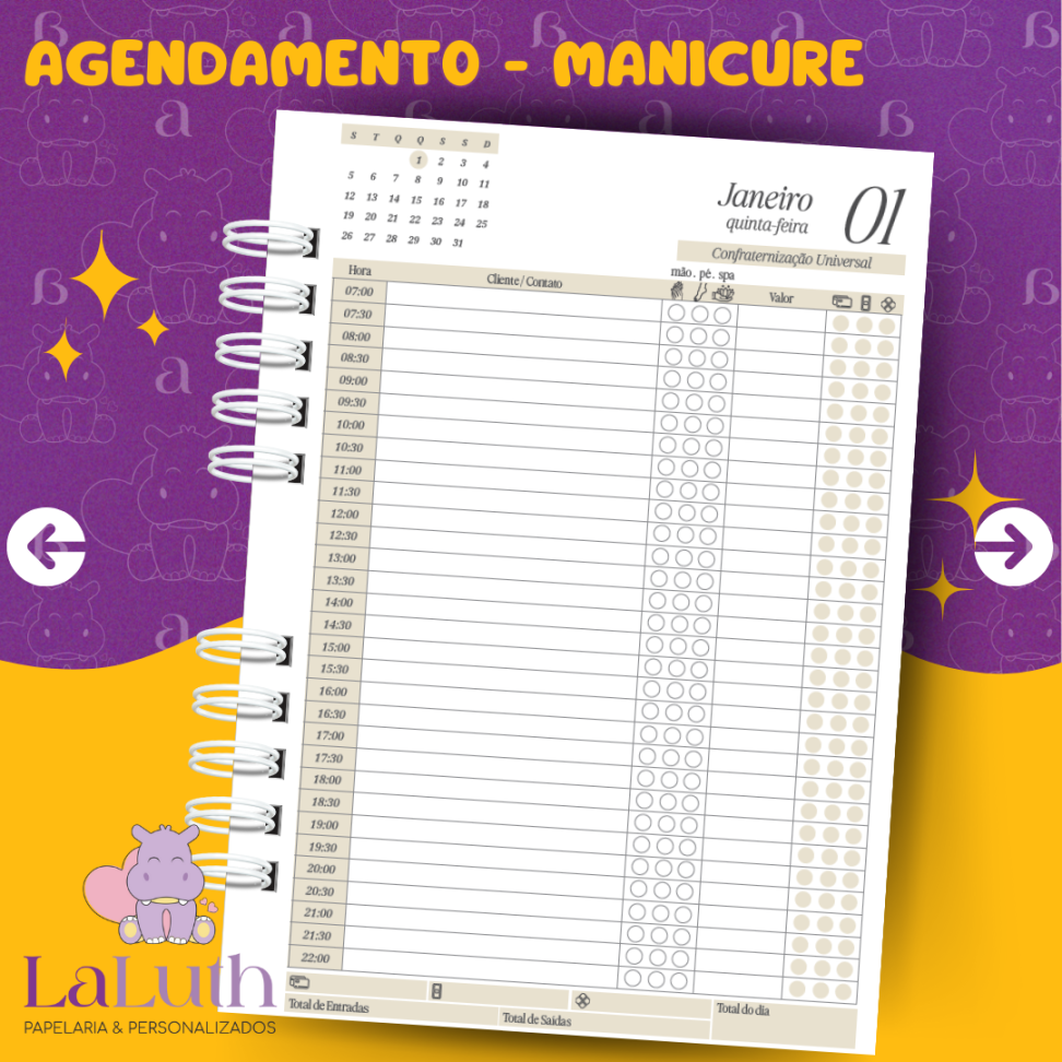 Agendamentos Manicure  - 2026