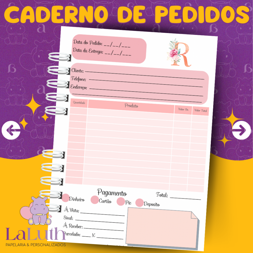 Caderno de Pedidos