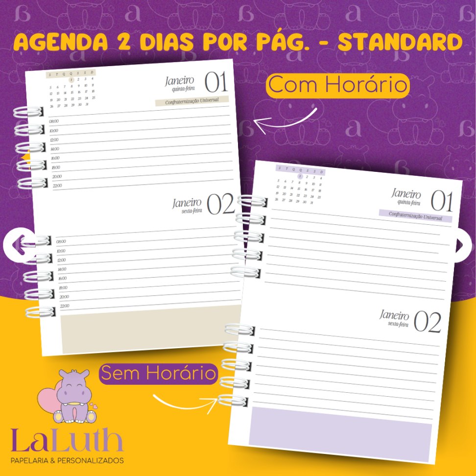 Agenda 2 Dias por Pág. - Standard