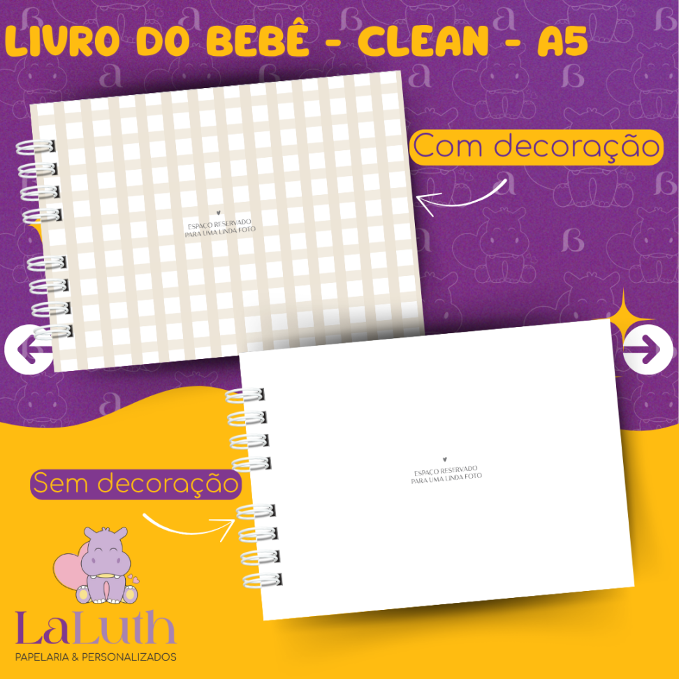 Livro do Bebê - Clean - A5