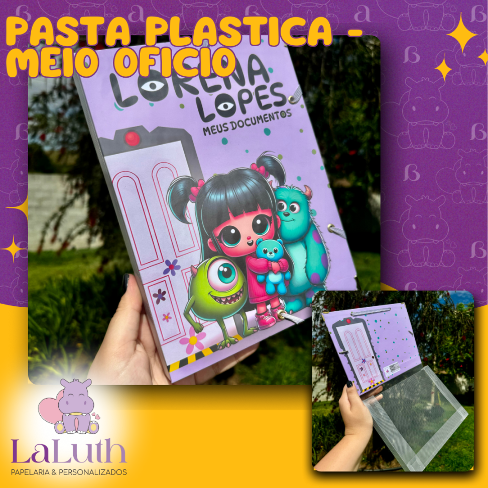 Pasta Plastica Semi Cartonada - Meio oficio