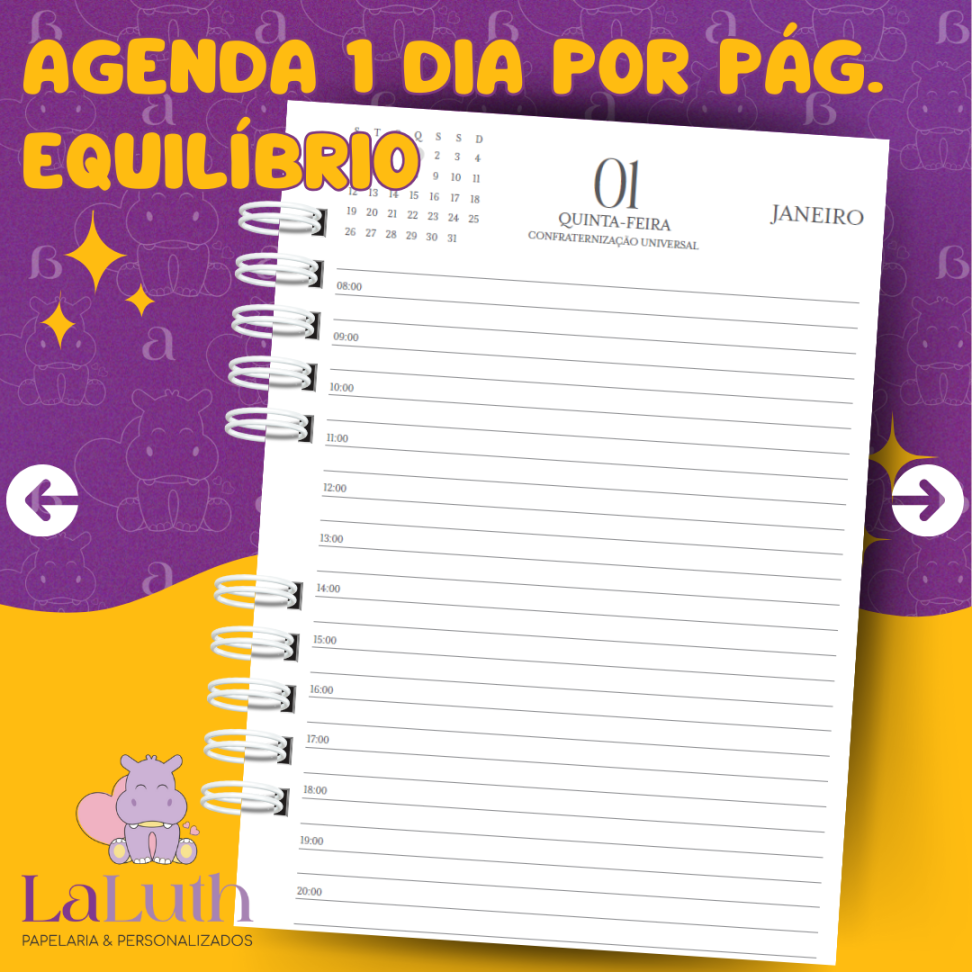 Agenda 1 Dia por Pág. - Equilíbrio