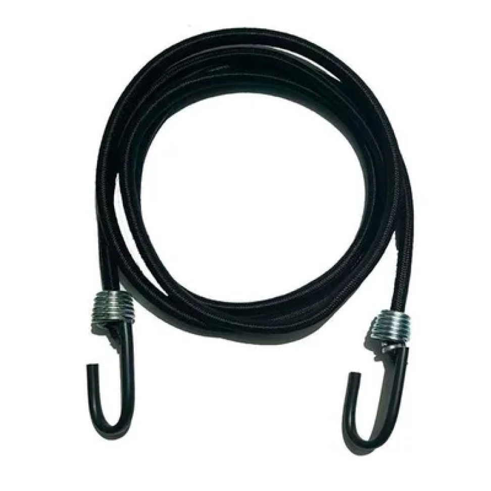 Extensor Elástico 2 Ganchos Ferro 1,5m Preto
