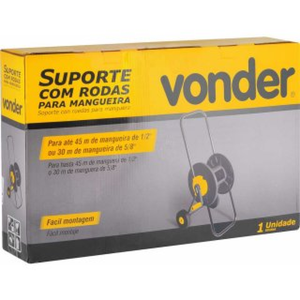 Enrolador de Mangueira Vonder Com Rodas, Engate e Adaptador