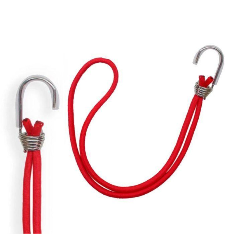 Extensor Elástico 2 Ganchos Aço 1m Vermelho