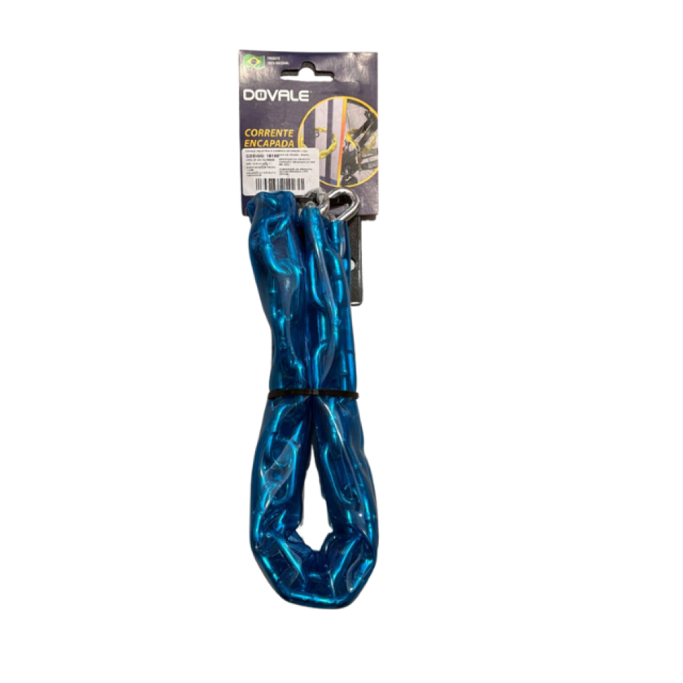 Corrente Aço Galvanizado Encapada Azul 6mm x 1m
