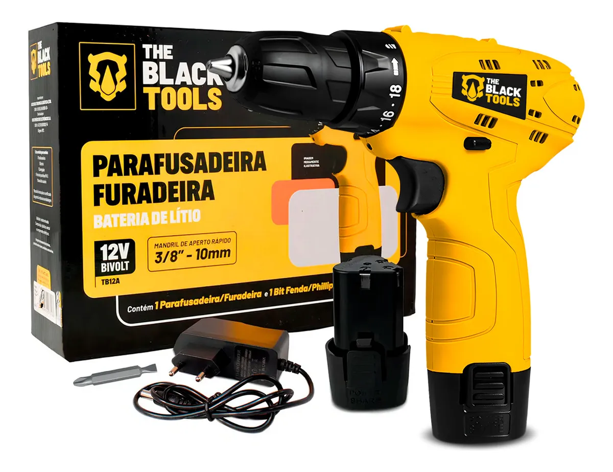 Parafusadeira Furadeira TB-12A 3/8"