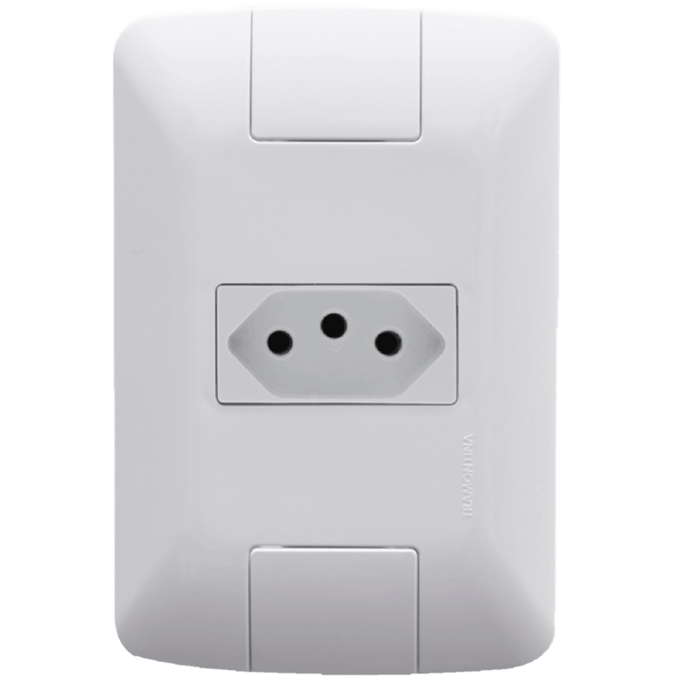 Conjunto Tramontina Aria 1 Tomada 2P+T 10A 250V Branco