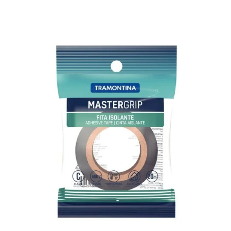 Fita Isolante Tramontina Classe C 0,13 x19 mm Preta 20m
