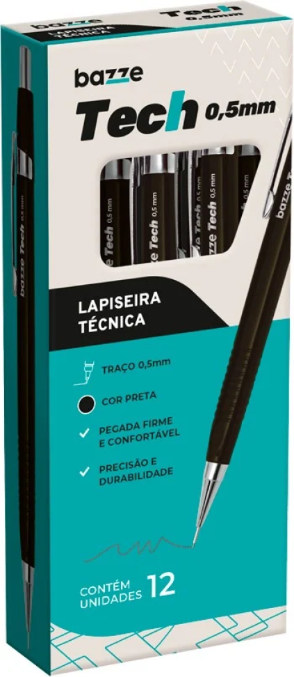 Lapiseira Bazze Técnica 0,5 mm Preta