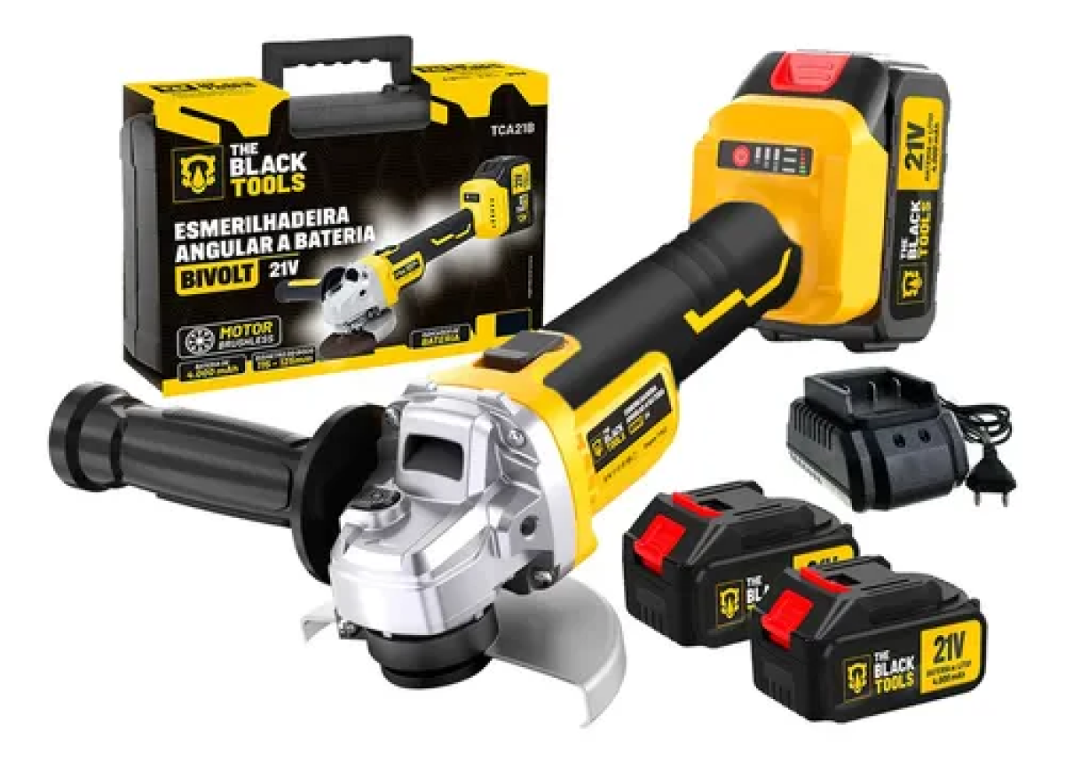 Esmerilhadeira Lixadeira Bivolt 21V Com 2 Baterias