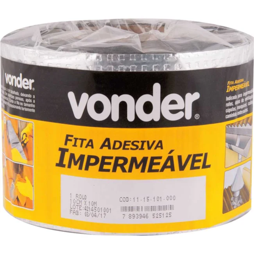 Fita Adesiva Impermeável Vonder 10cm x 10m