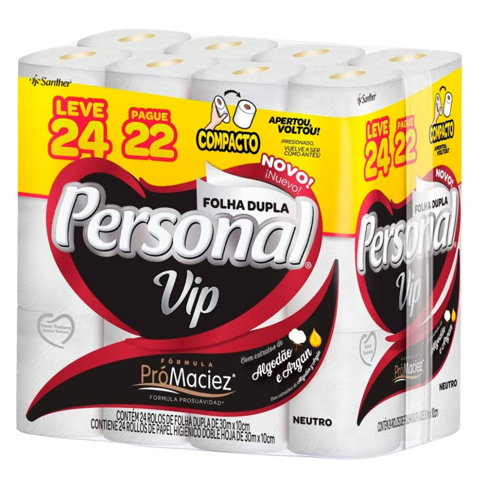 Papel Higiênico Personal Folha Dupla 24 Rolos