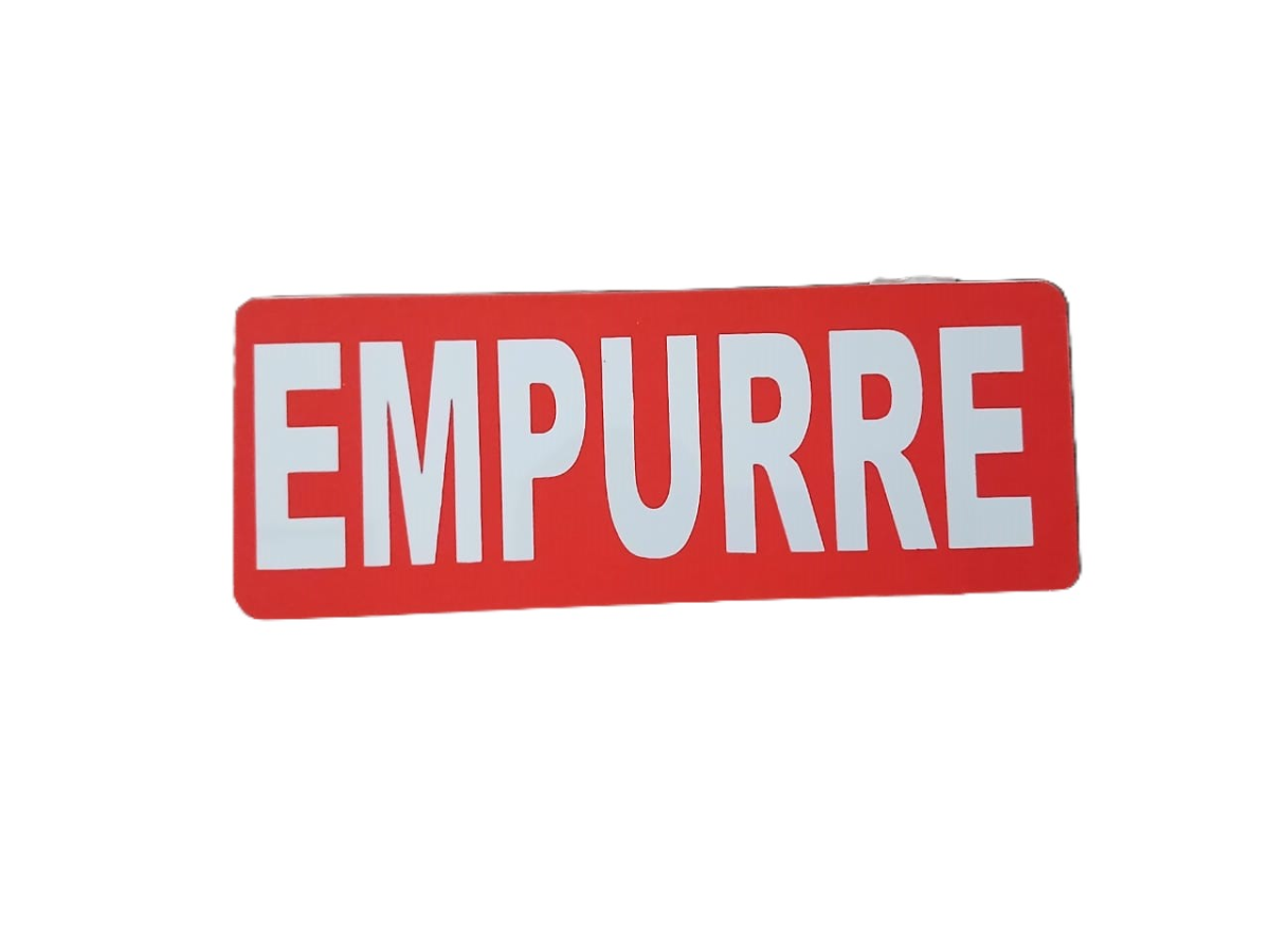 Plaquinha 19x7cm Empurre