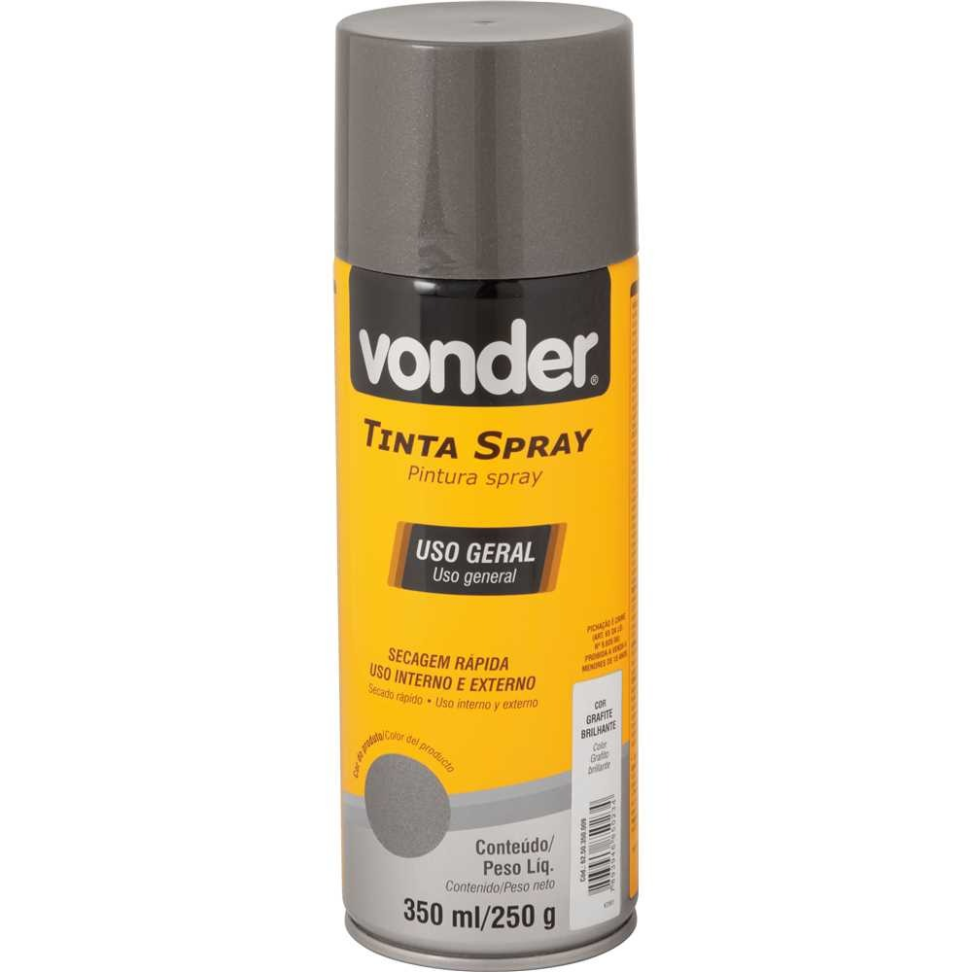 Tinta Spray Vonder Grafite 350ml