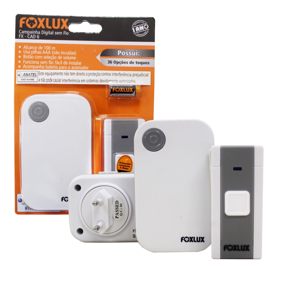 Campainha Digital Foxlux Sem Fio Bivolt