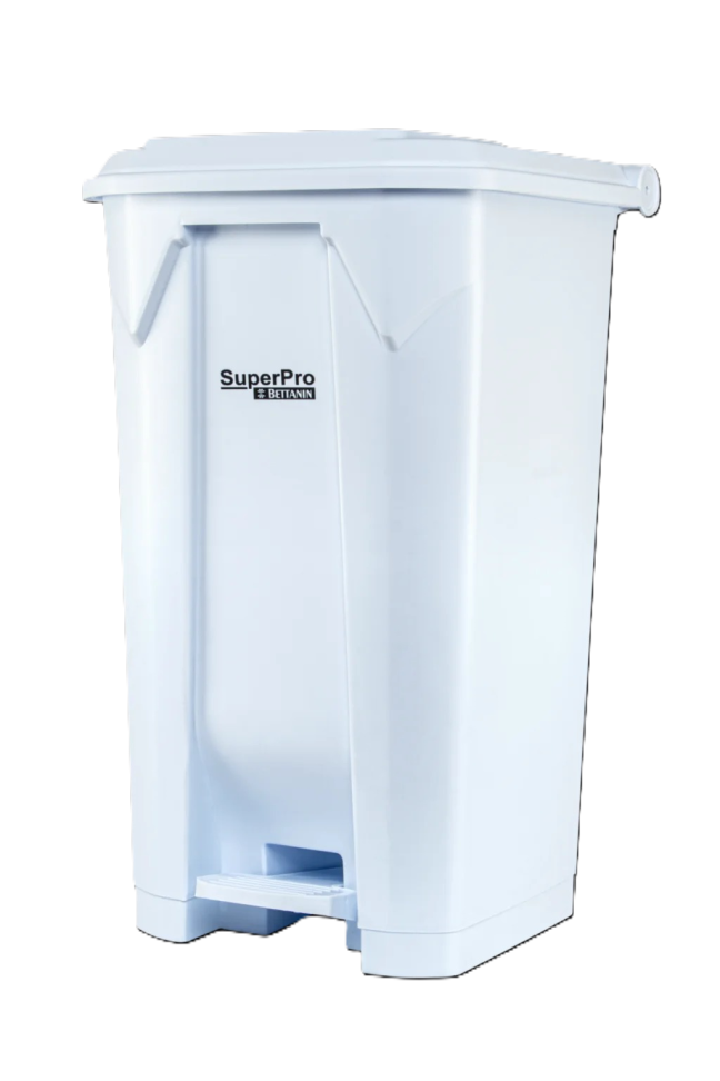 Lixeira Container Bettanin Plástica Tampa,Pedal Branca 50L