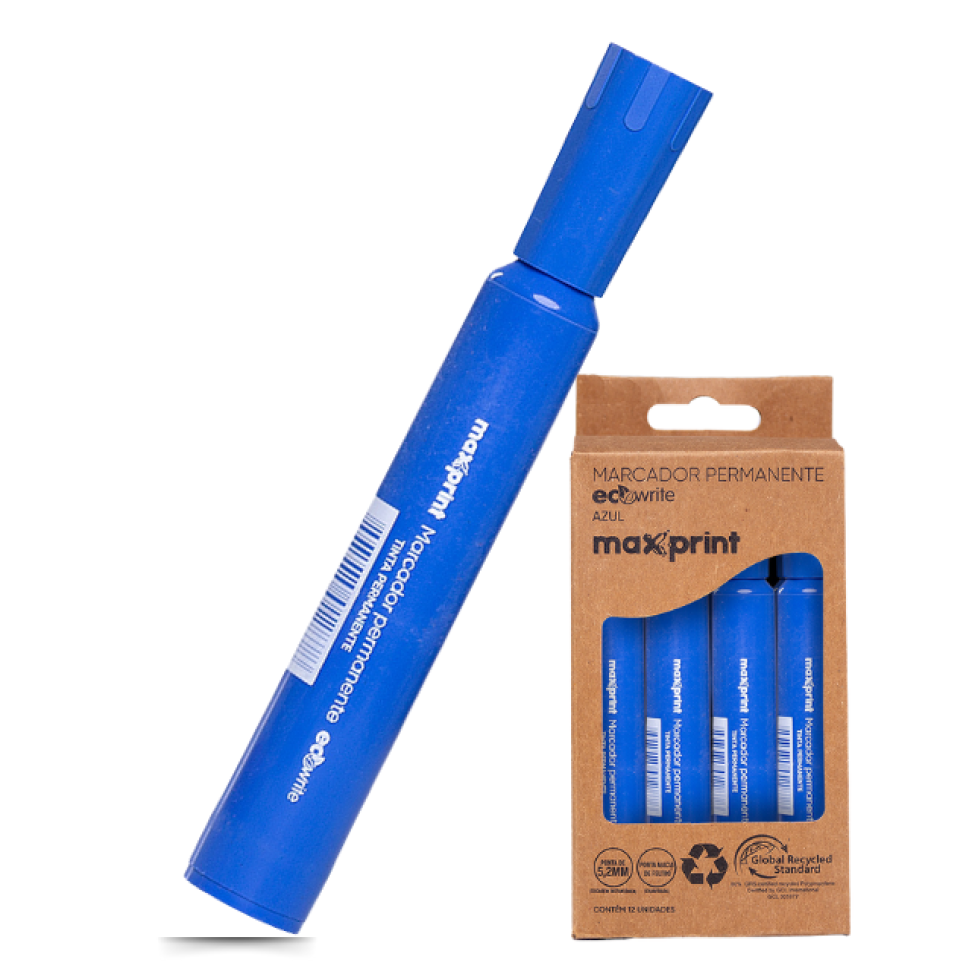 Marcador Permanente MaxPrint Azul