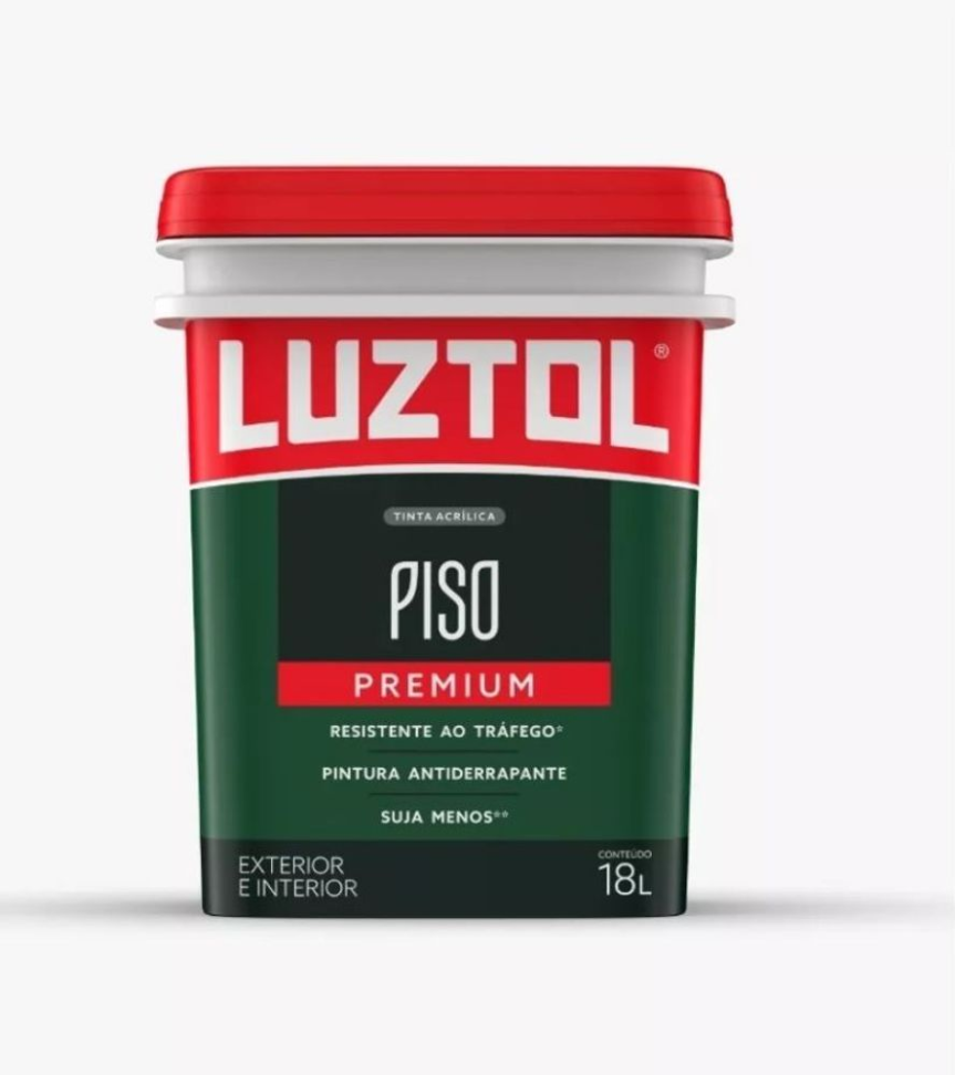 Tinta Acrílica Luztol Premium Piso Preto Fosca 18L