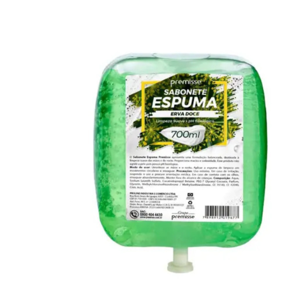 Sabonete para Dispenser  Sem Bico Erva Doce 700ml