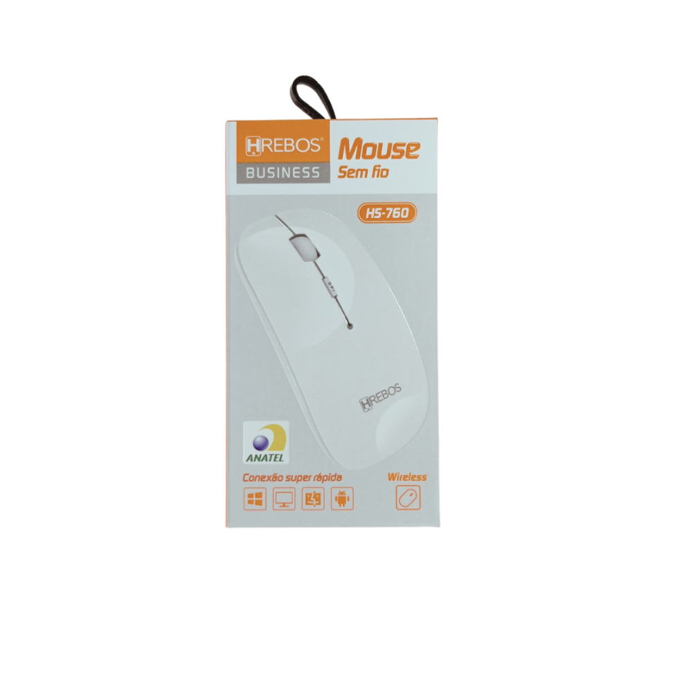 Mouse Sem Fio HRebos HS-760 Branco - #3