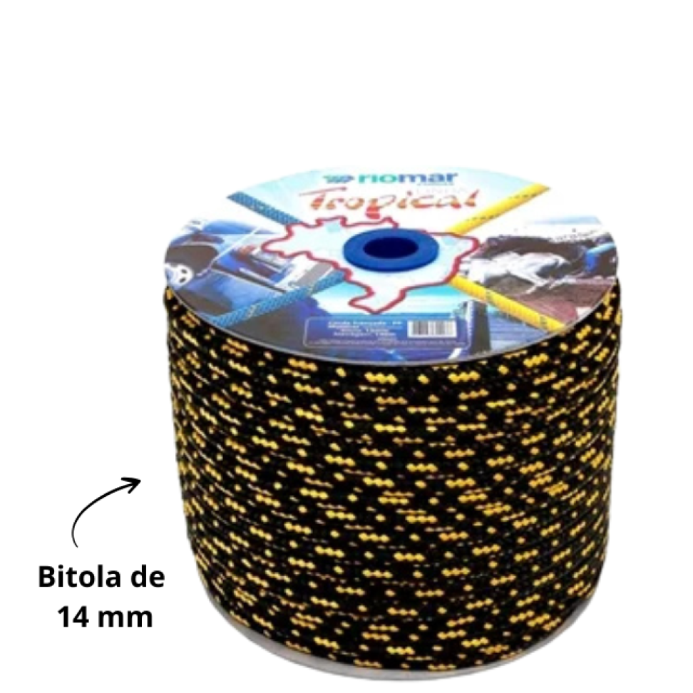 Corda Riomar Trançada 14mm Tropical Multicor (metro)