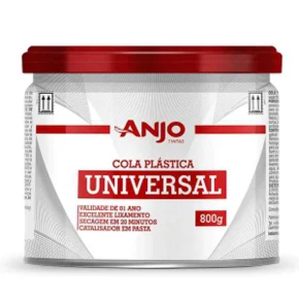 Massa Plástica Universal Anjo 800g Cinza