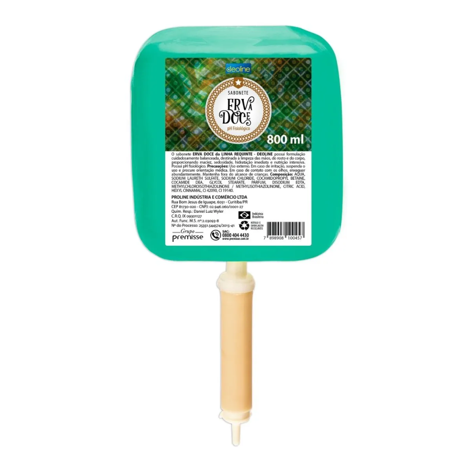 Sabonete para Dispenser Com Bico Erva Doce 800ml