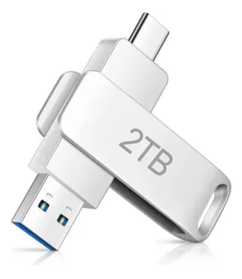 Pendrive 02TB USB 3.0 Com Adaptador High Speed