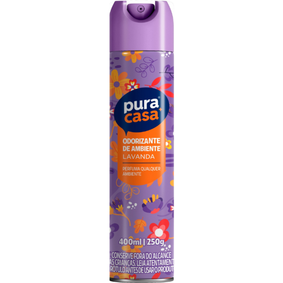 Purificador de Ar Aerosol Pura Casa 400ml Lavanda