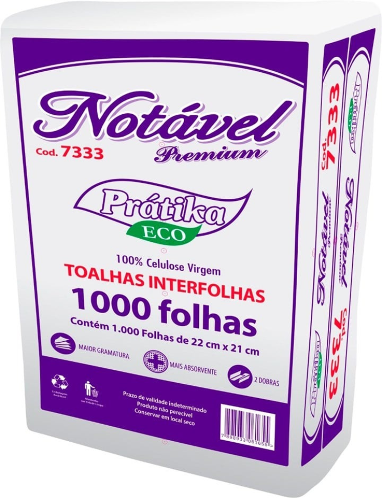 Toalha de Papel Notável Premium Cod.7333 1000fls 22 x 21cm